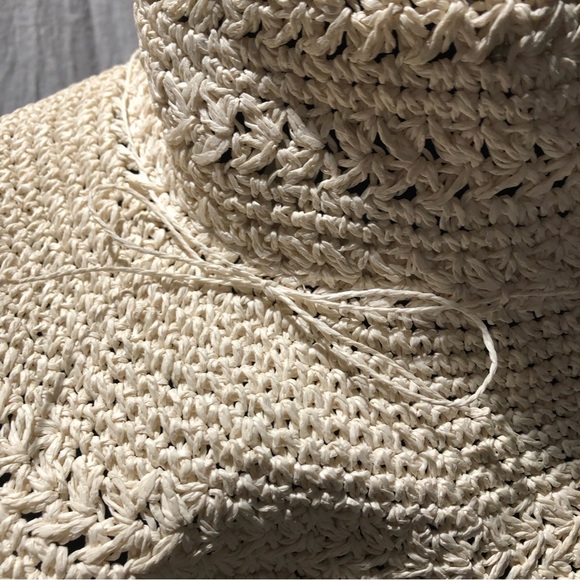 Sun Hat  woven light natural color plastic rim insert for structure at brim OS - Picture 2 of 5